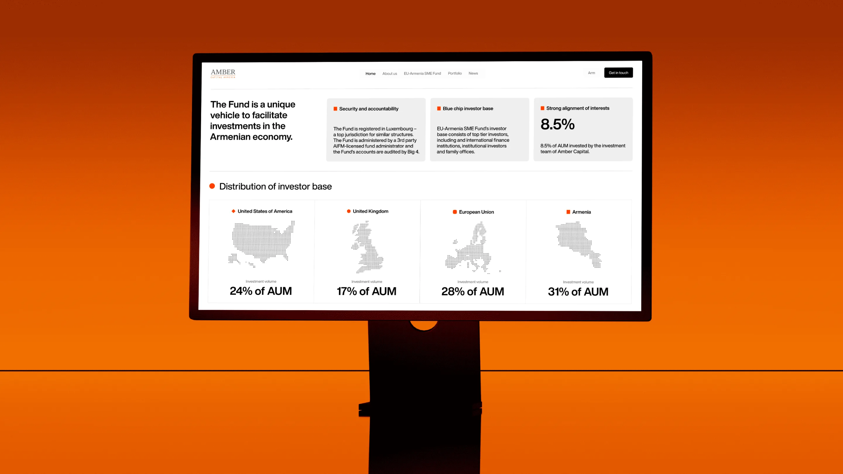 Amber Capital Armenia — investment fund website