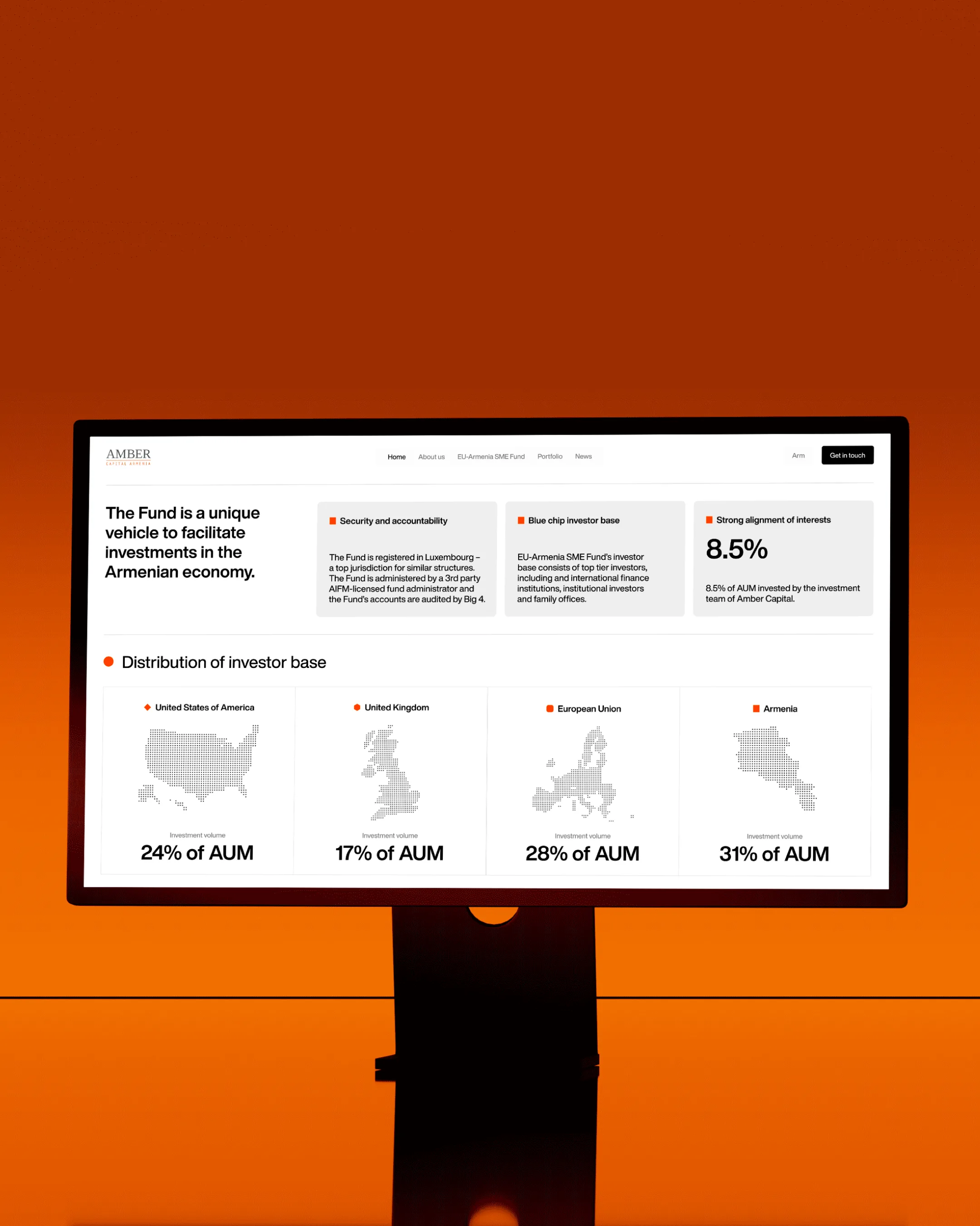 Amber Capital Armenia — investment fund website