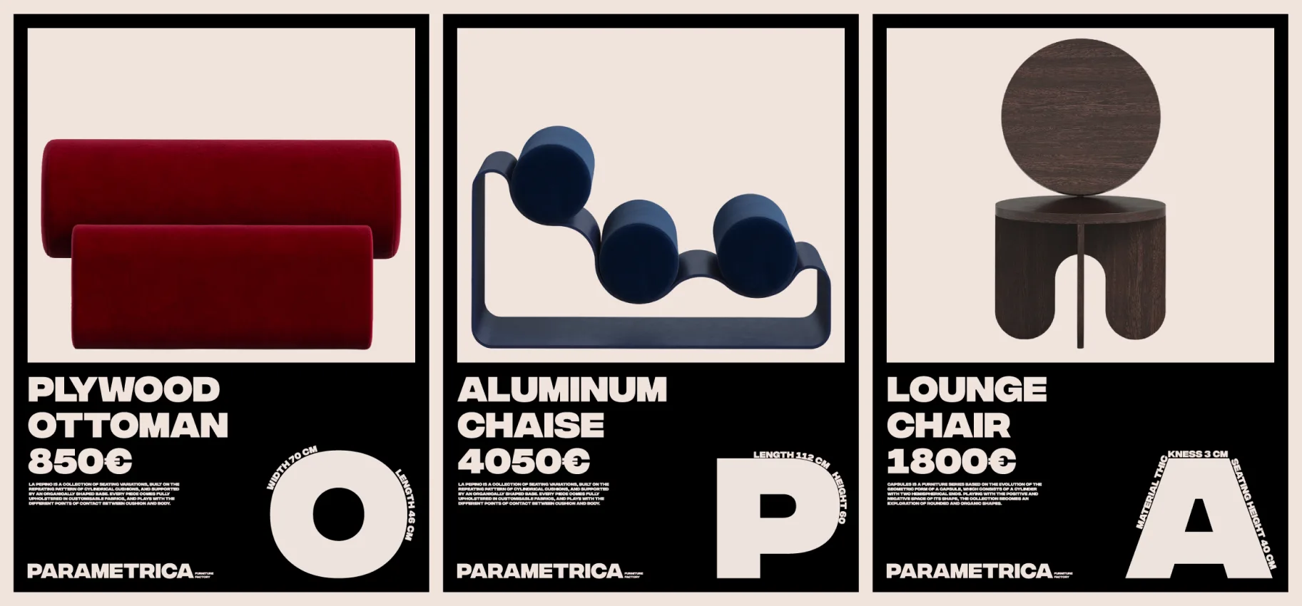 Parametrica — furniture factory visual identity