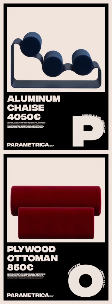 Parametrica — furniture factory visual identity